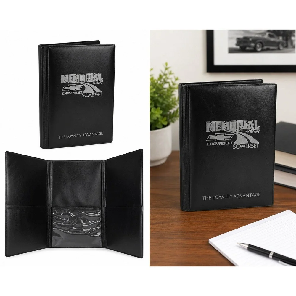 Memorial Highway Chevrolet Somerset Black Vinyl Portfolio Folder Binder